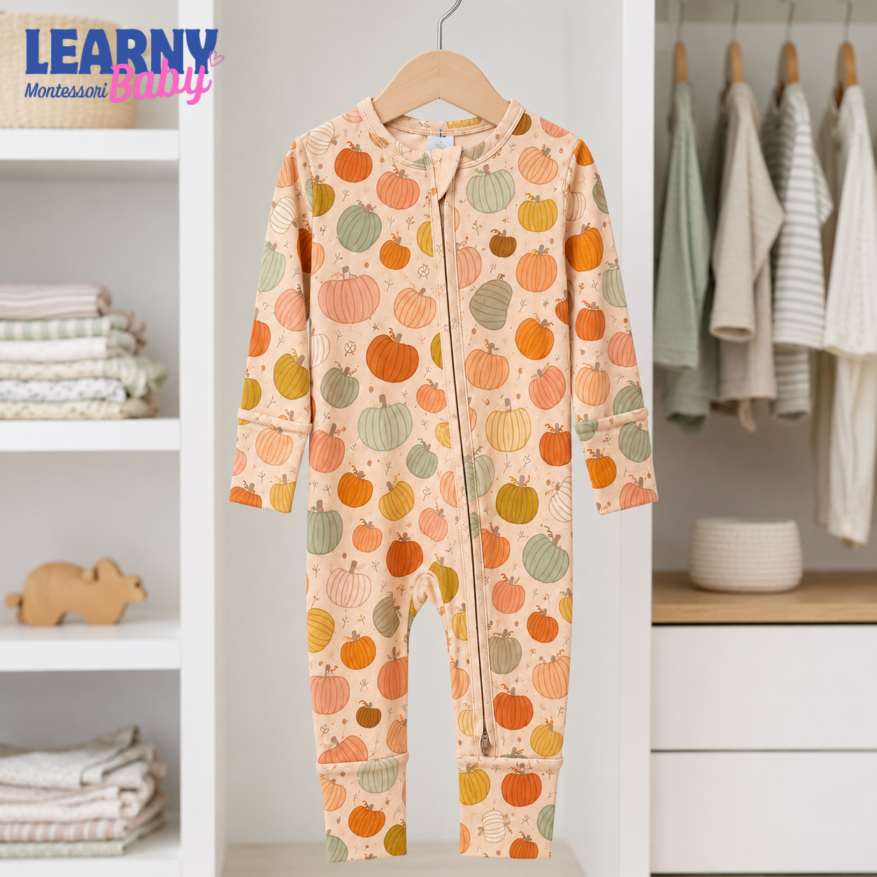 Vintage Pumpkin Patch Convertible Zippy – Baby’s First Fall Outfit
