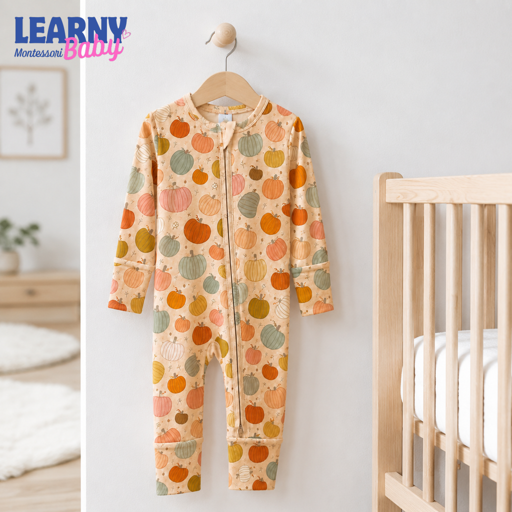Vintage Pumpkin Patch Convertible Zippy – Baby’s First Fall Outfit