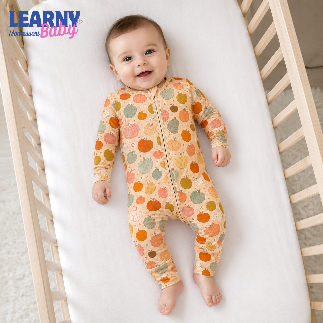 Vintage Pumpkin Patch Convertible Zippy – Baby’s First Fall Outfit