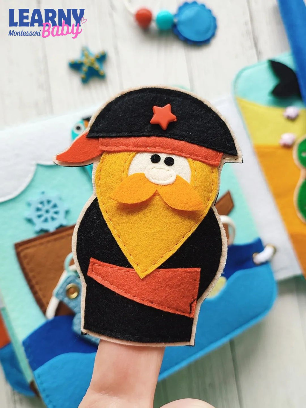 Personalized Pirate Quiet Book for Toddlers, Handmade Felt Busy Book, Montessori Sensory Toy, Pirate Activity Book for Kids QBLB76