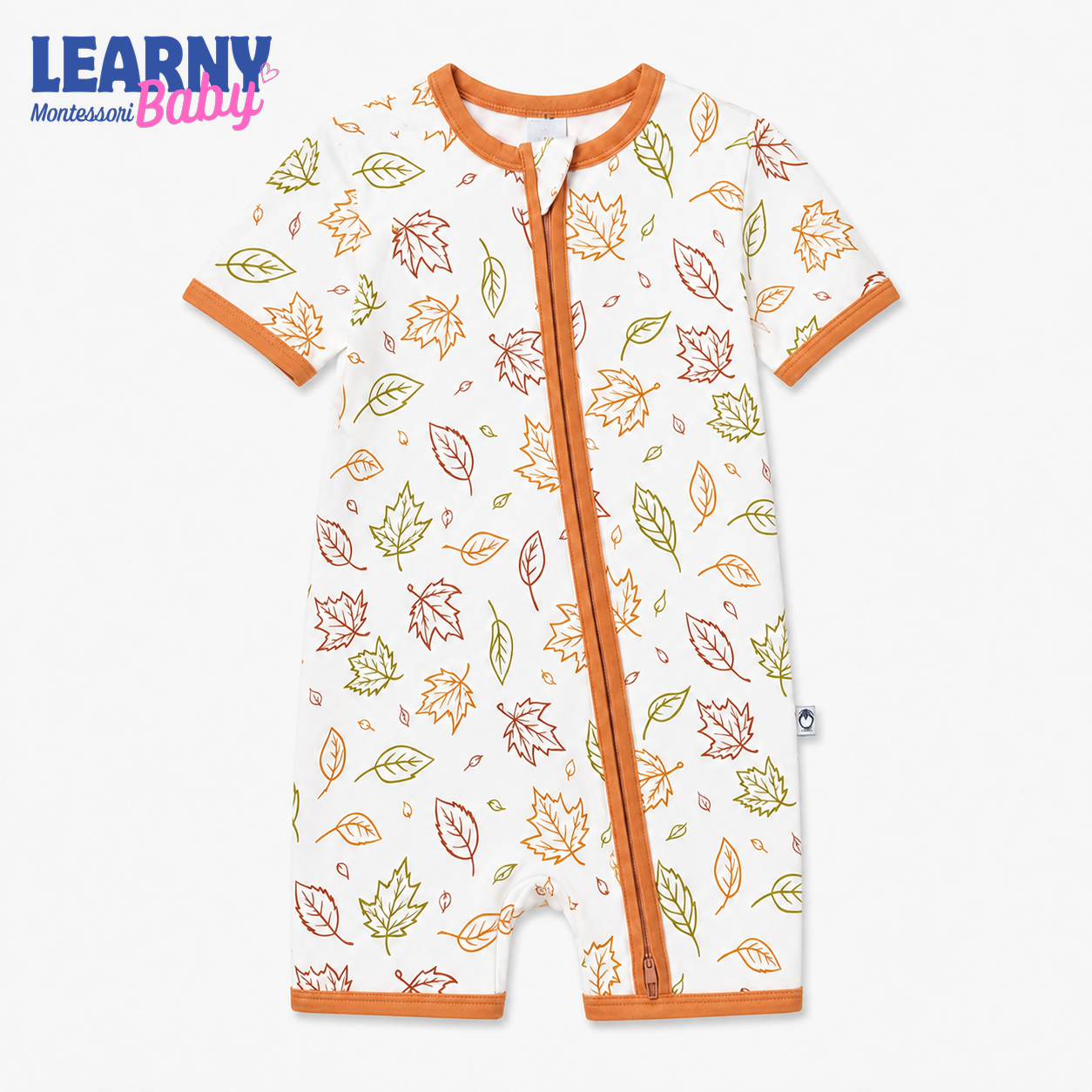 Autumn Falling Leaves Convertible Zippy – Thanksgiving Baby Pajamas