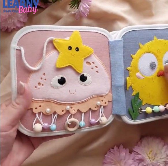 Montessori Ocean Quiet Book for Toddlers 1-4, Personalized Sea Animals Busy Book, Felt Activity Book, Fine Motor Skills Toy, Screen-Free Learning Gift