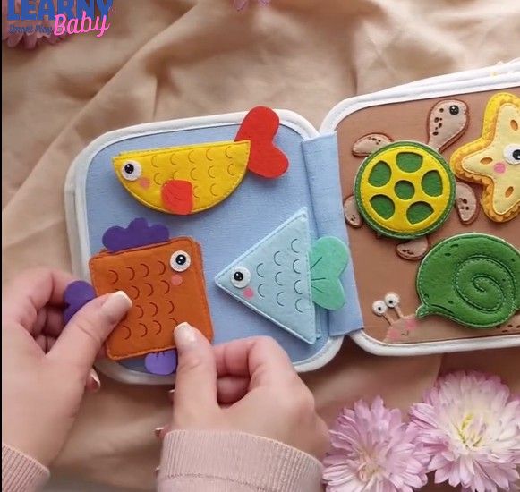 Montessori Ocean Quiet Book for Toddlers 1-4, Personalized Sea Animals Busy Book, Felt Activity Book, Fine Motor Skills Toy, Screen-Free Learning Gift