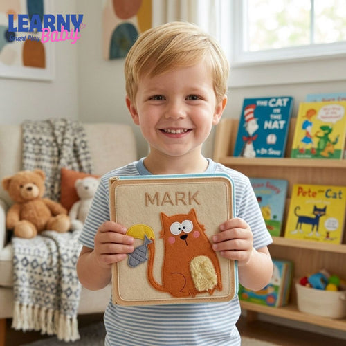 Montessori Quiet Book for Toddlers, Felt Busy Book Activity Toy, Soft Learning Book for Kids, Fine Motor Skills Development, Screen-Free Travel Toy