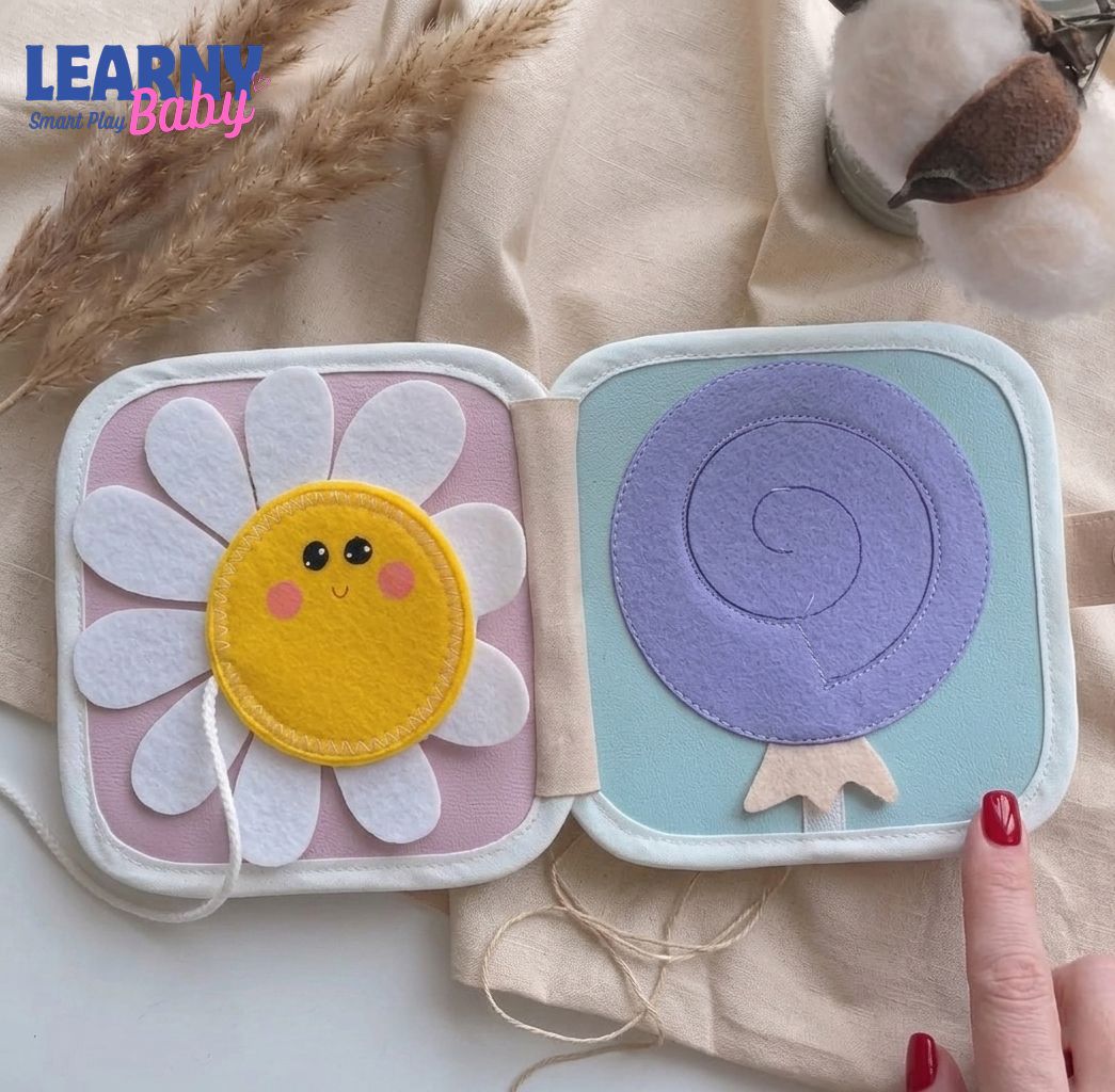 Montessori Quiet Book for Toddlers, Felt Busy Book Activity Toy, Soft Learning Book for Kids, Fine Motor Skills Development, Screen-Free Travel Toy