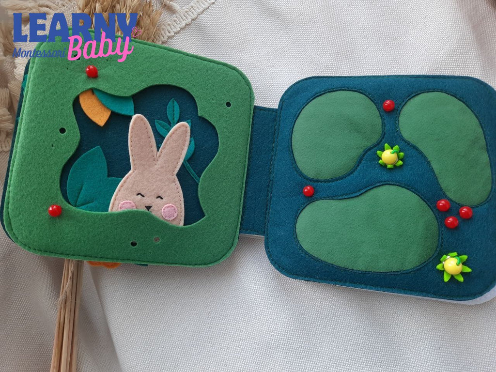 Personalized Fox Baby Busy Book for Toddlers, Felt Busy Book, Montessori Busy Book, Woodland Activity Gift for Kids, Custom Name Gift for Kids QBLB44