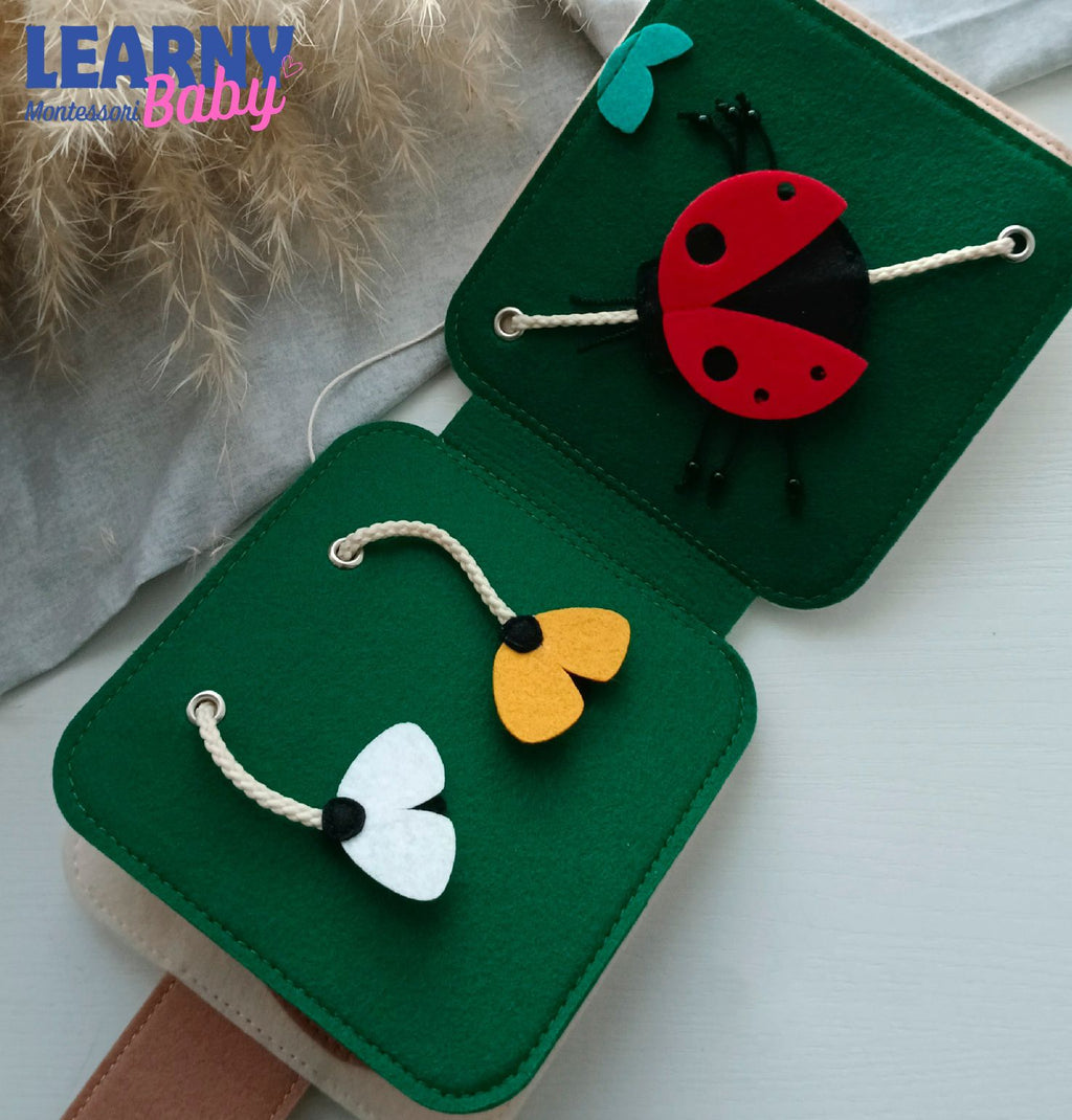 Custom Name Baby Busy Book for Girls, Montessori Busy Book, Felt Busy Book, First Birthday Gift for Girls QBLB45