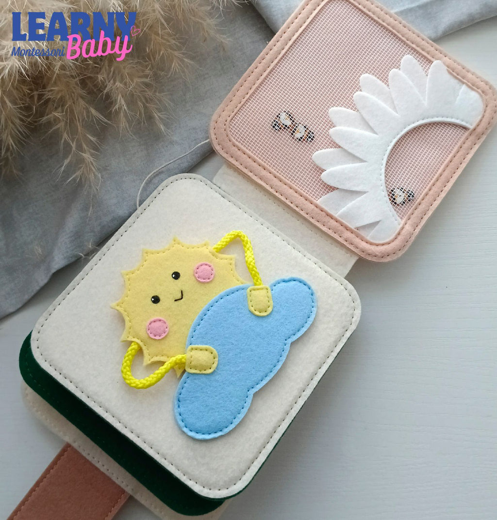 Custom Name Baby Busy Book for Girls, Montessori Busy Book, Felt Busy Book, First Birthday Gift for Girls QBLB45