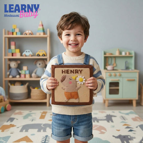 Personalized Montessori Busy Book, Quiet Book for Kids, Felt Learning Activity Book, Toddler Travel Toy, Preschool Educational Gift QBLB51