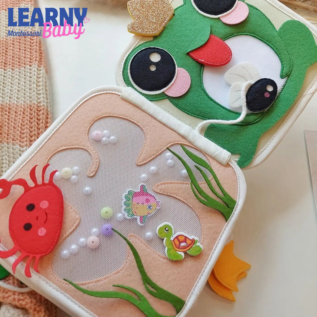 Personalized Felt Quiet Book, Handmade Toddler Busy Book, Montessori Sensory Activity Book, Baby Learning Toy Gift QBLB57