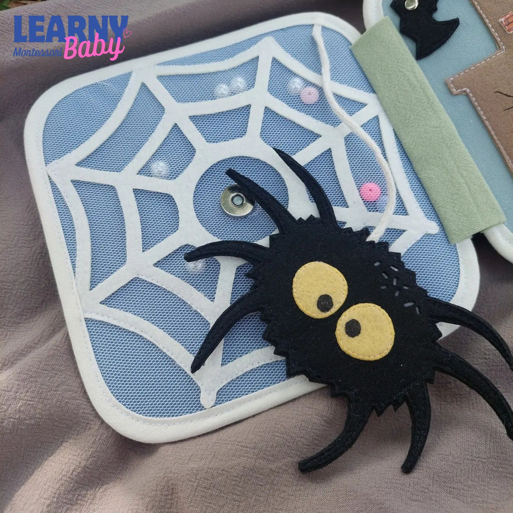 Personalized Halloween Quiet Book for Toddlers, Custom Name Busy Book, Ghost Boo Felt Activity Book, Baby Halloween Gift QBLB80