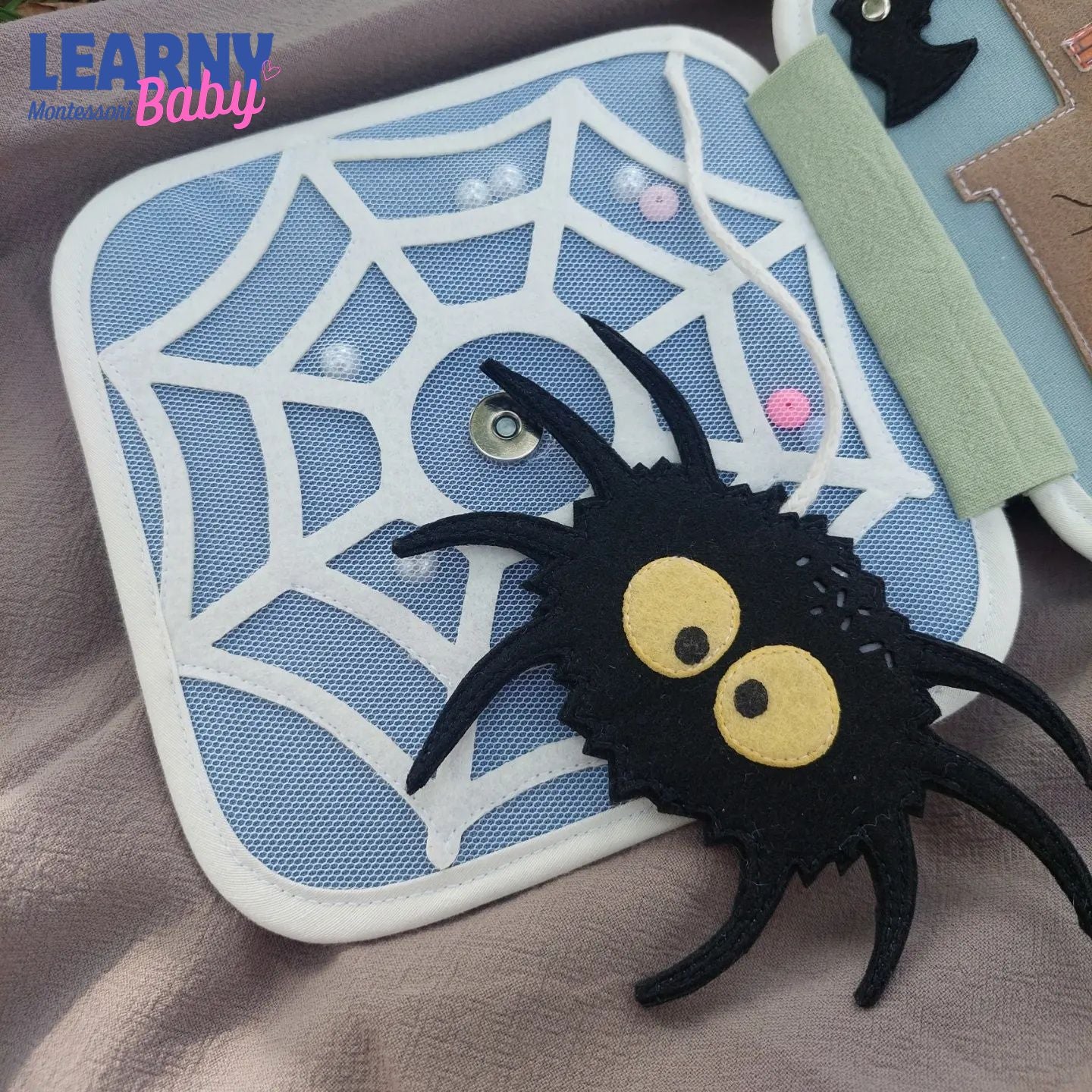Personalized Halloween Quiet Book for Toddlers, Custom Name Busy Book, Ghost Boo Felt Activity Book, Baby Halloween Gift QBLB80