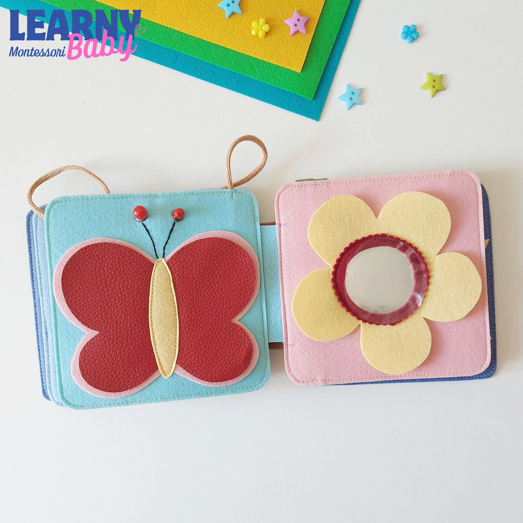 Personalized Montessori Busy Book for Toddlers, Felt Busy Book, Baby Busy Book, Fine Motor Skills Learning Toy QBLB46