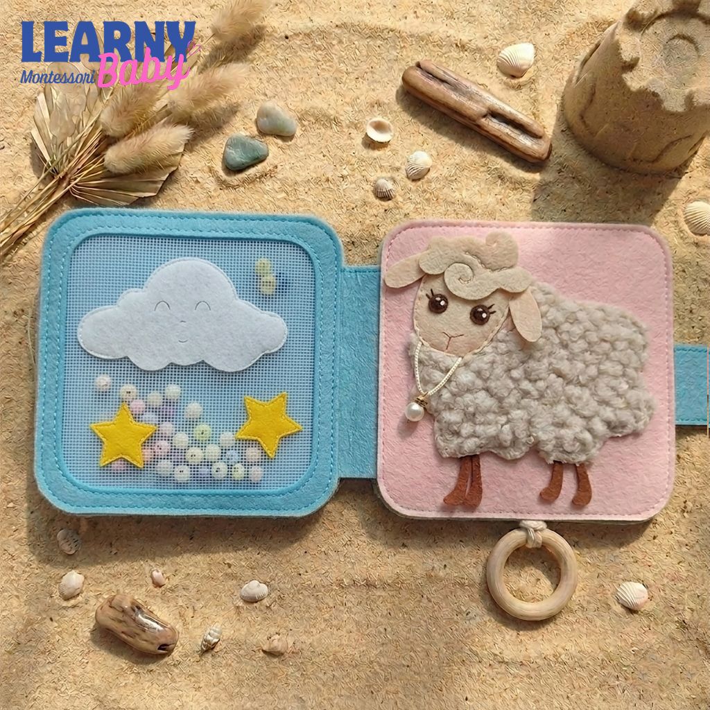 Personalized Montessori Busy Book for Toddlers, Felt Busy Book, Baby Busy Book, Sensory Learning Travel Toy QBLB48
