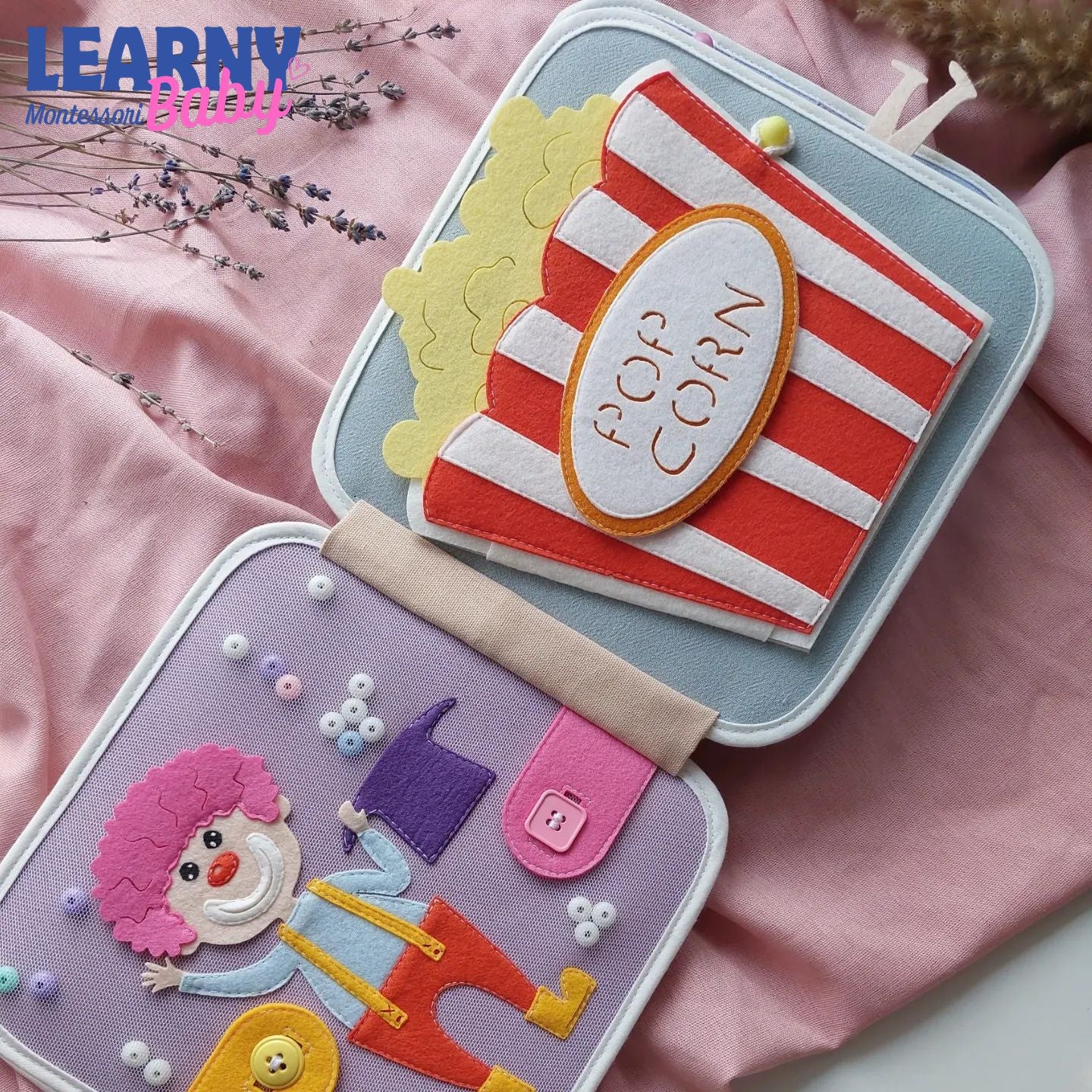 Circus Busy Book for Toddlers, Printable Preschool Learning Activities, Montessori Quiet Book, Fine Motor Skills, Colors, Shapes, Animals QBLB64