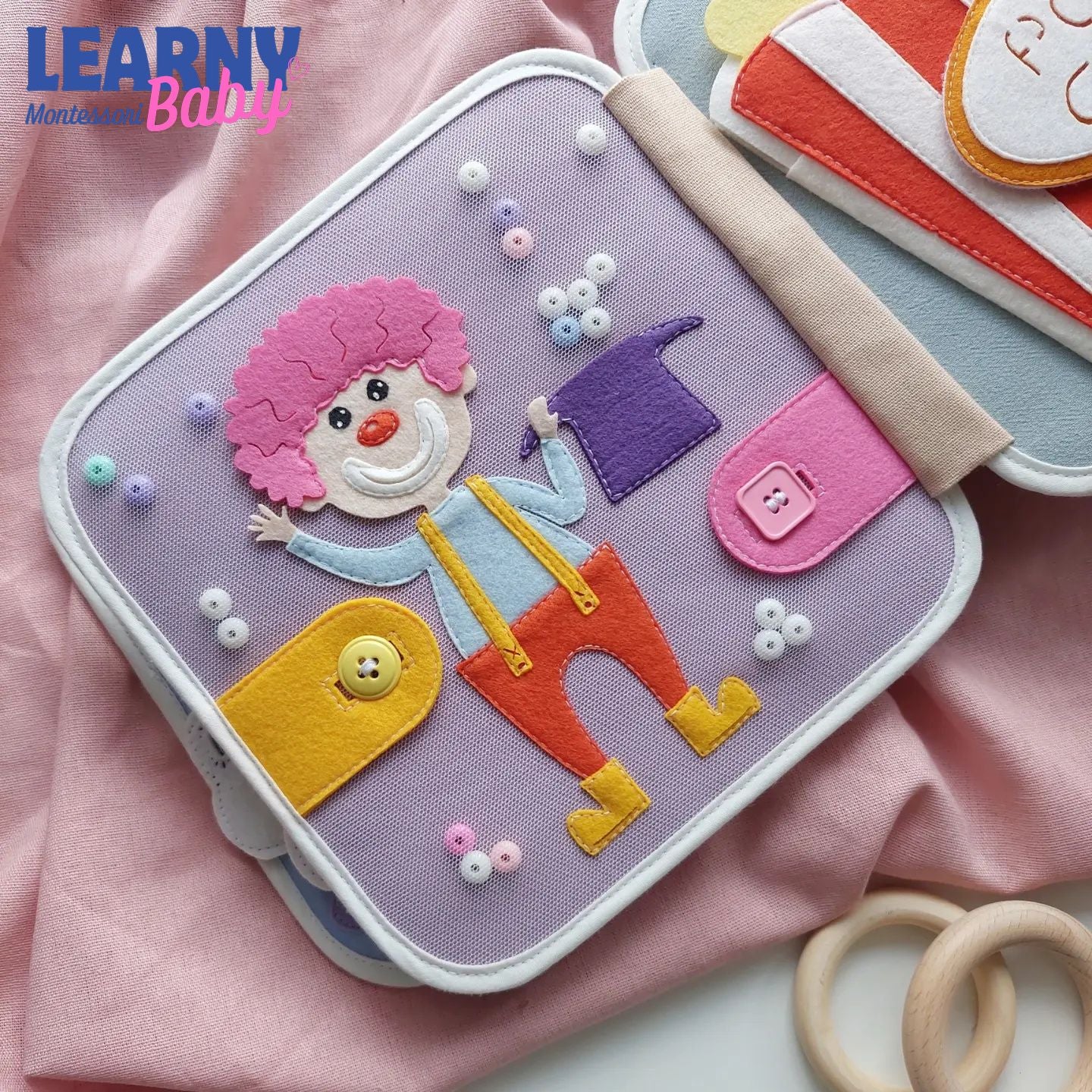 Circus Busy Book for Toddlers, Printable Preschool Learning Activities, Montessori Quiet Book, Fine Motor Skills, Colors, Shapes, Animals QBLB64