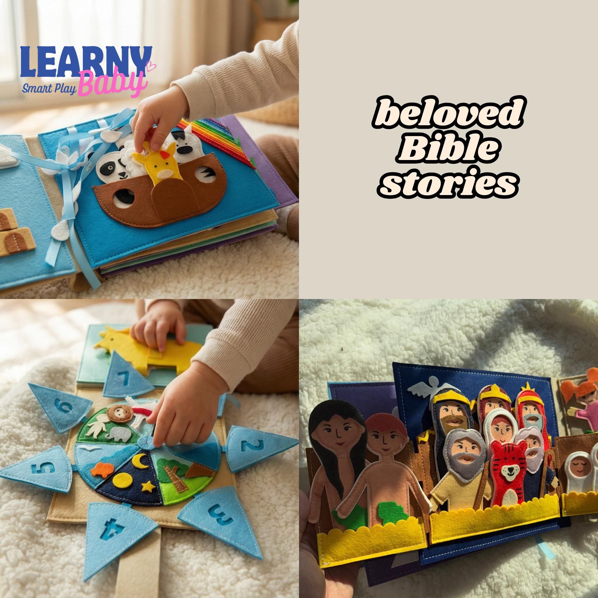 My Bible Felt Quiet Book for Toddlers – Christian Busy Book, Montessori Soft Activity Book for Kids