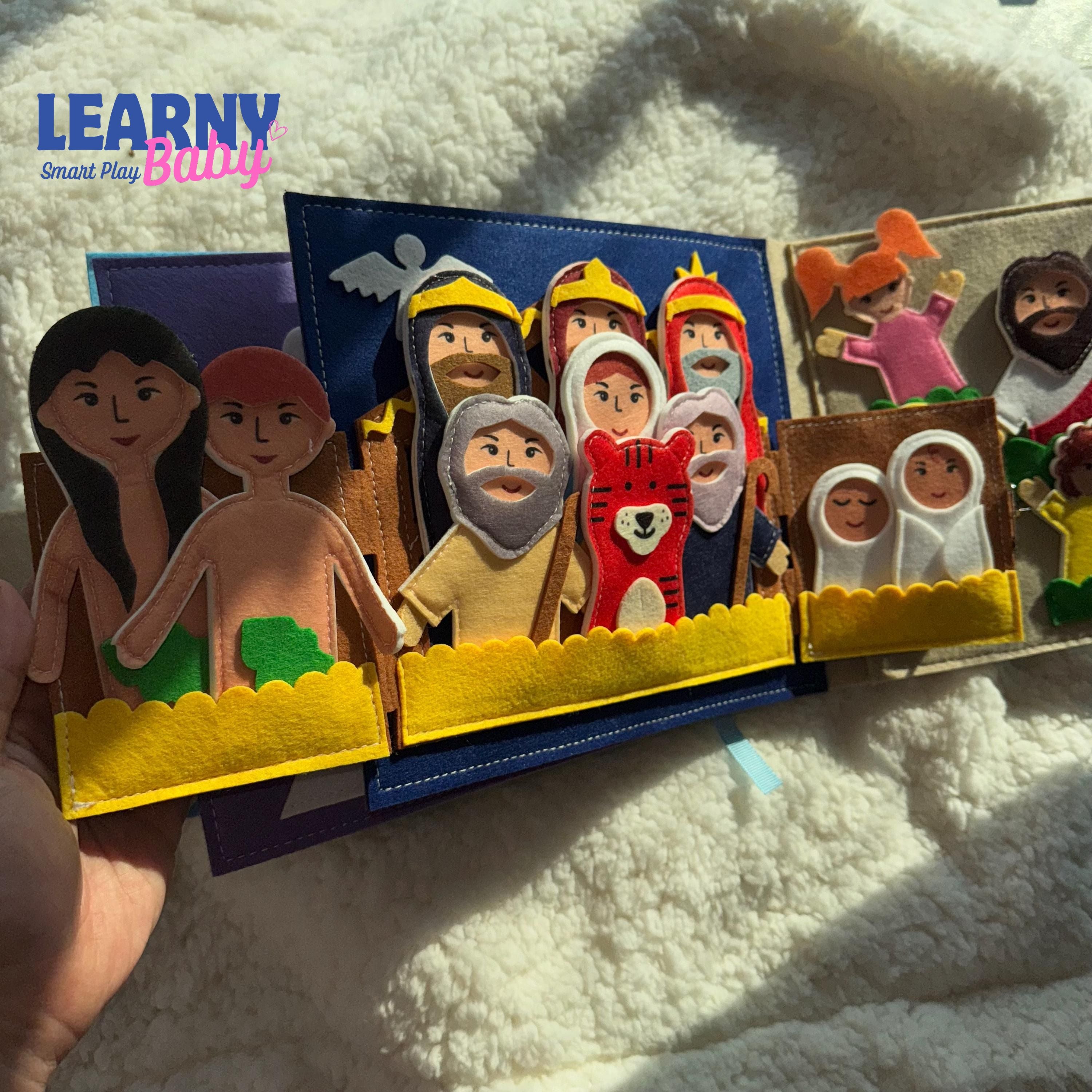 My Bible Felt Quiet Book for Toddlers – Christian Busy Book, Montessori Soft Activity Book for Kids