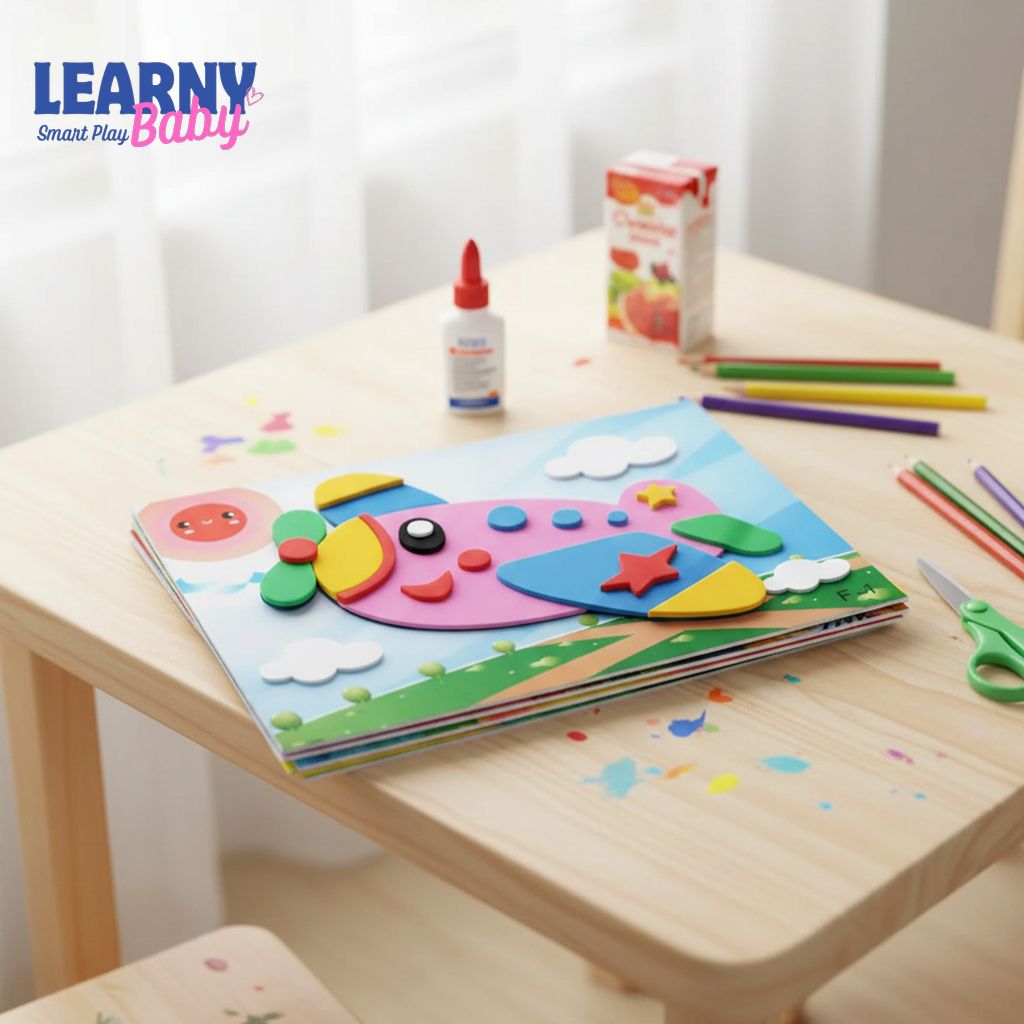 3D EVA Foam Animal Sticker Craft Set (10PCS) – Educational DIY Puzzle for Kids | Classroom & Home Activity, Ages 3–7