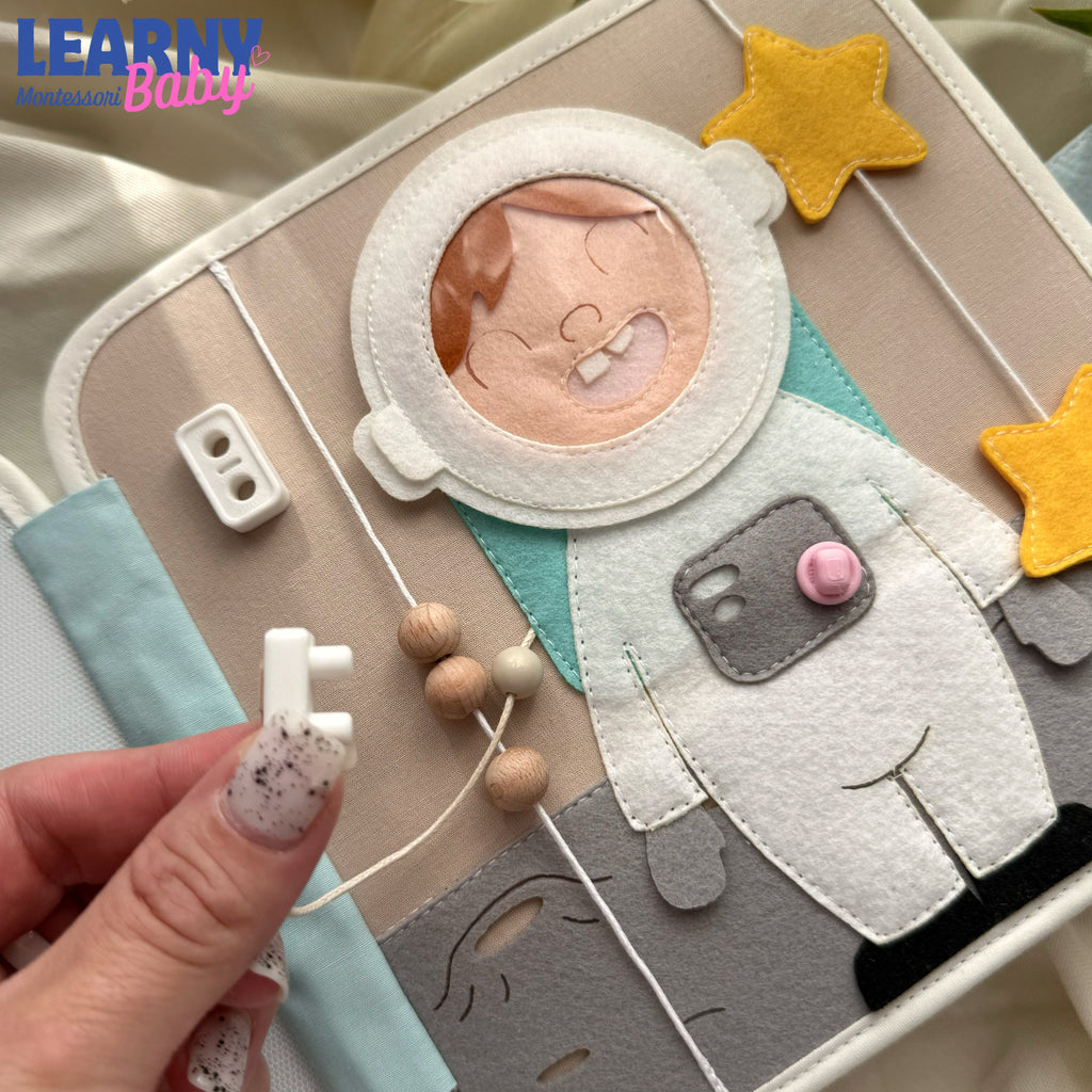 Space Quiet Book for Toddlers, Outer Space Busy Book, Montessori Travel Toy, Educational Sensory Activity Book, Space Gift for Kids