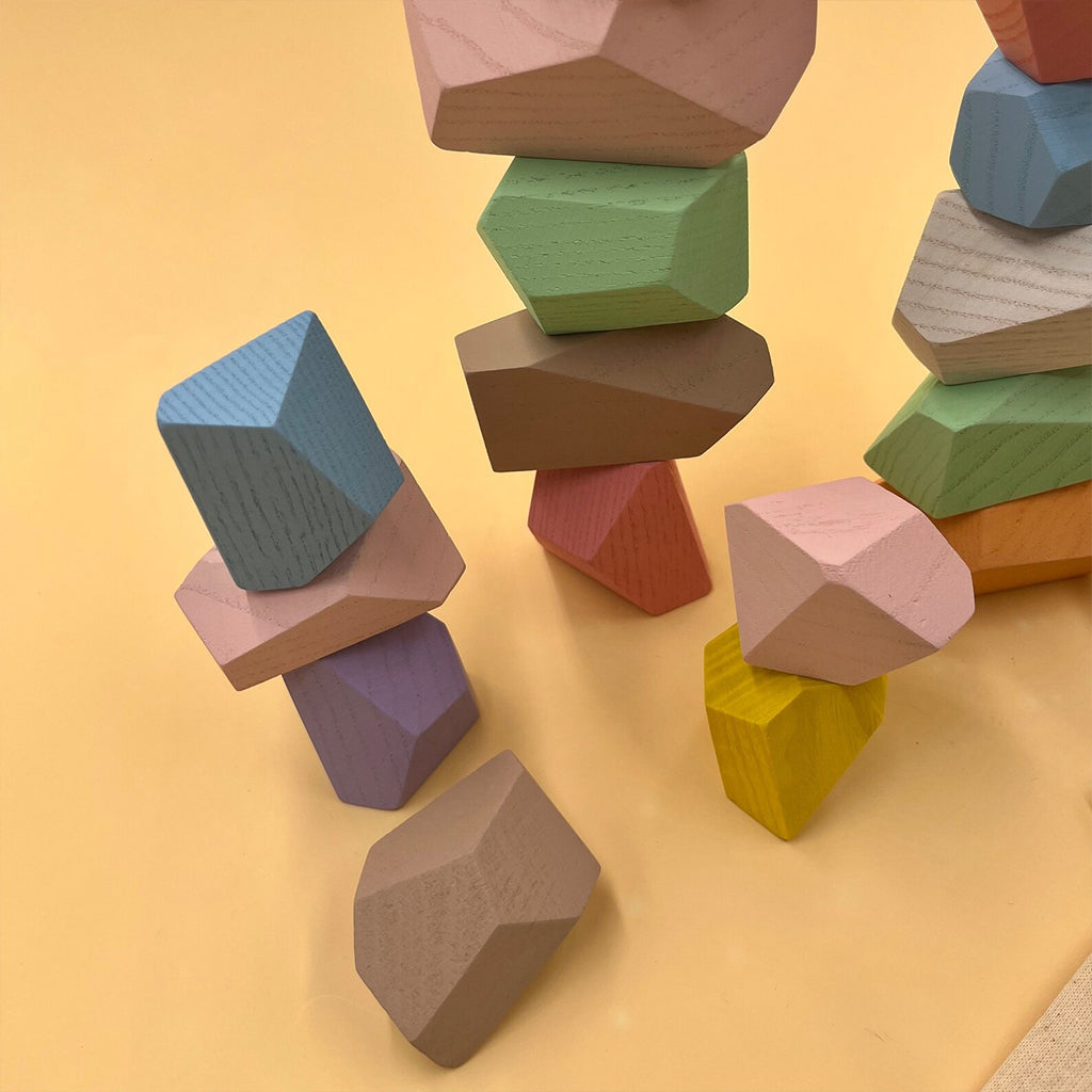 Wooden Balancing Stones Toy – Montessori Tumi-Ishi Balance Blocks | Creative Stacking & Fine Motor Skills, Ages 2–6