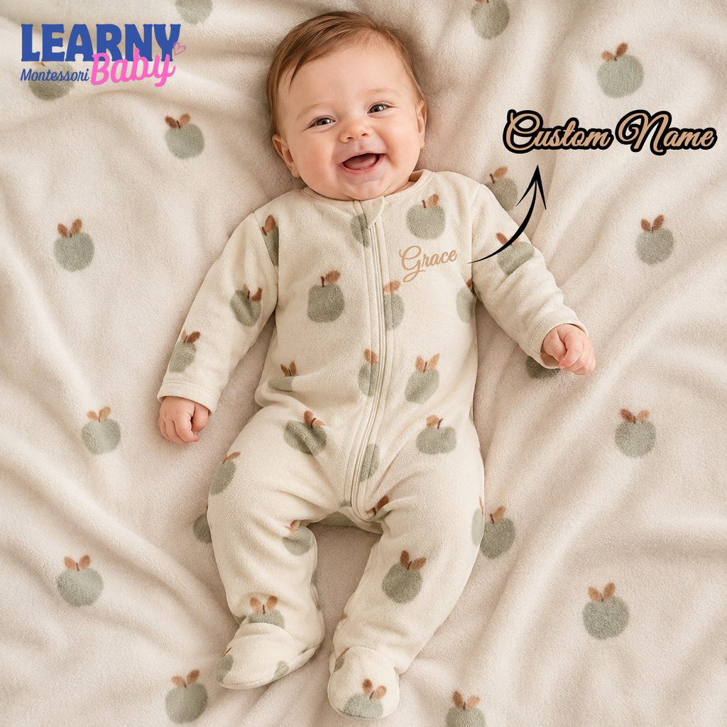 Sage Apple Bamboo Baby Zippy Footie – Unisex Infant Sleepwear