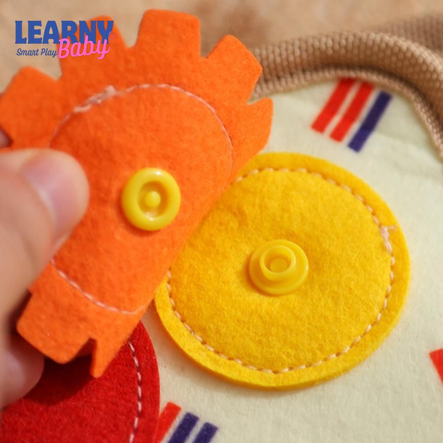 Giraffe Quiet Book – Montessori Felt Activity Book for Toddlers, Montessori Soft Activity Book for Kids