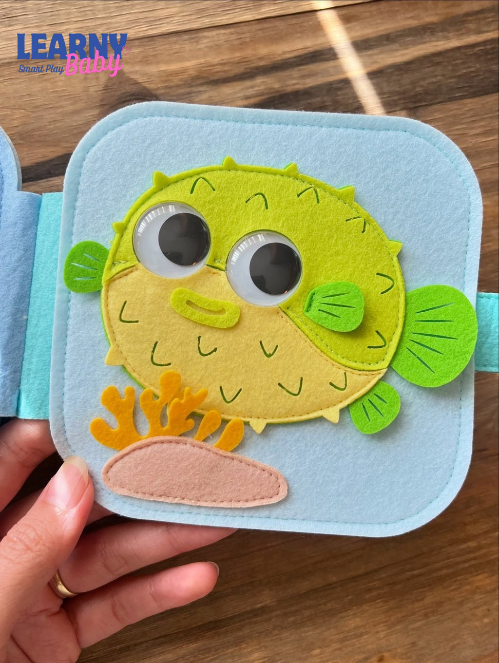 Ocean Clownfish Quiet Book – Educational Felt Activity Book for Toddlers, Montessori Soft Activity Book for Kids