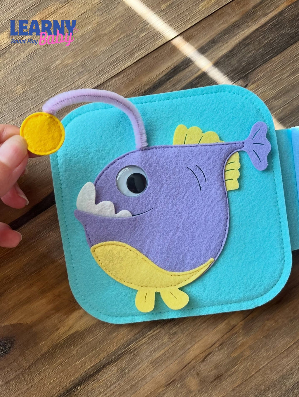 Ocean Clownfish Quiet Book – Educational Felt Activity Book for Toddlers, Montessori Soft Activity Book for Kids