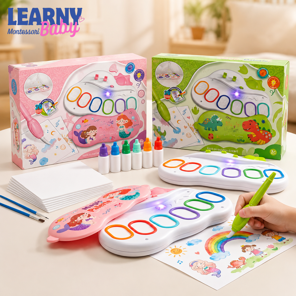 Mess-Free Magic Paint Palette Toy, Non-Toxic Washable Painting Set for Kids, Creative Art Learning Gift