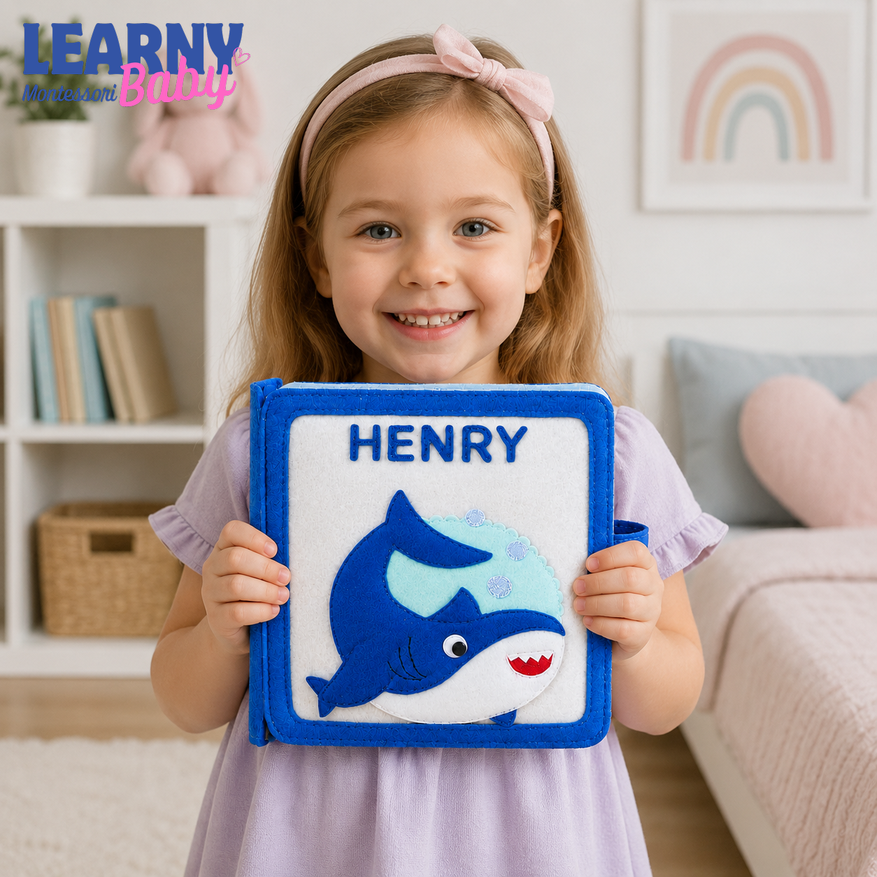 Sea Animals Quiet Book for Toddlers, Handmade Felt Sensory Busy Book, Montessori Learning Toy, Ocean Animal Activity Book QBLB66
