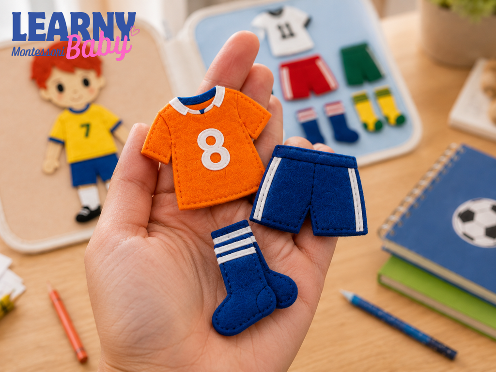 Personalized First World Cup Busy Book for Baby, Soccer Quiet Book for Toddlers, Felt Activity Book, Baby Boy Gift QBLB67