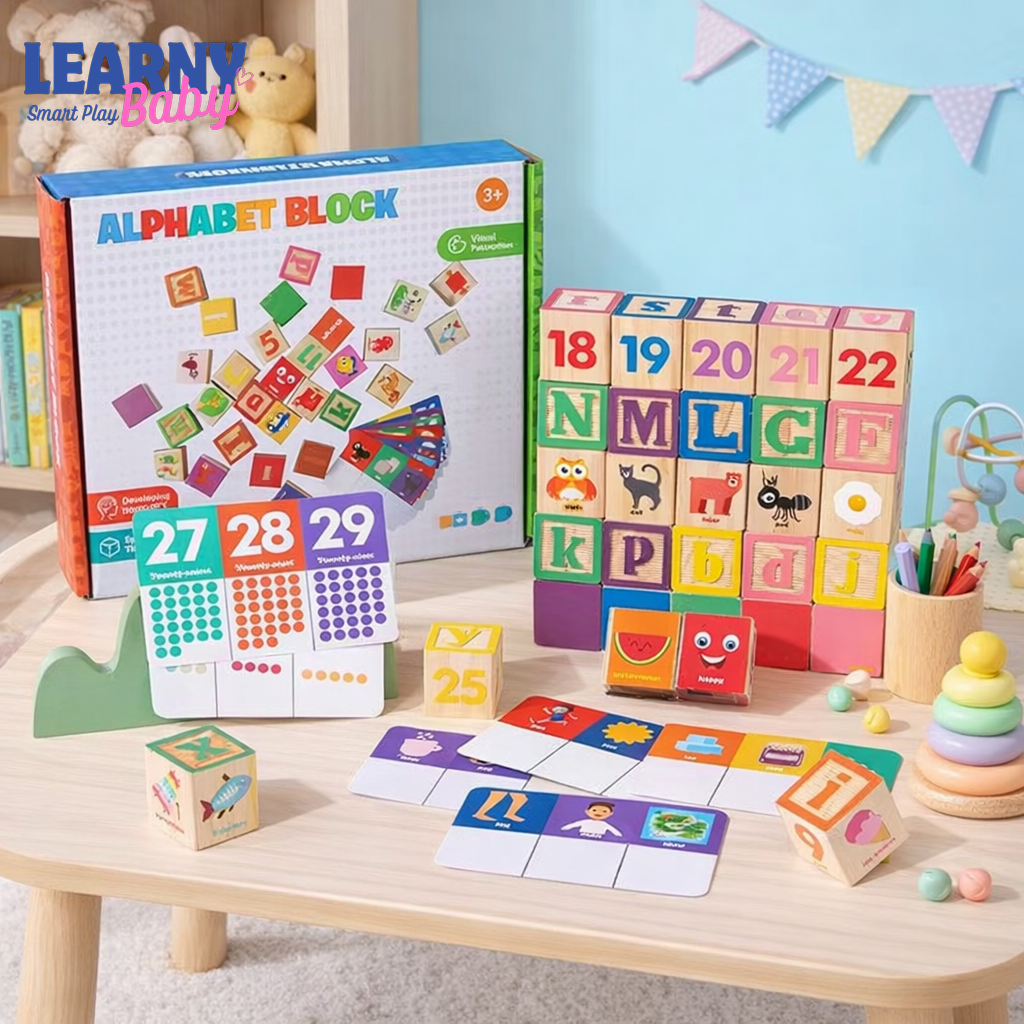 Educational ABC Letter, Number & Animal Learning Toy for Toddlers – Preschool Early Learning Puzzle (Ages 3+)