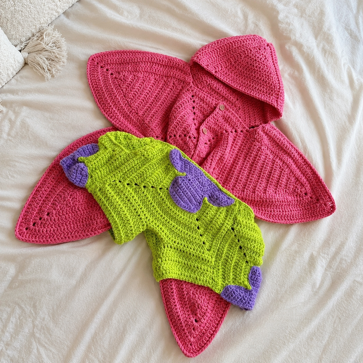 Personalized Crochet Star Baby Cocoon with Hood, Custom Name Baby Swaddle, Newborn Sleep Sack, Baby Shower Gift