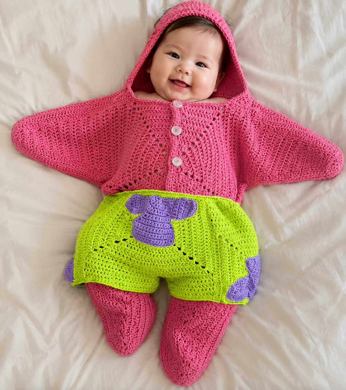 Personalized Crochet Star Baby Cocoon with Hood, Custom Name Baby Swaddle, Newborn Sleep Sack, Baby Shower Gift