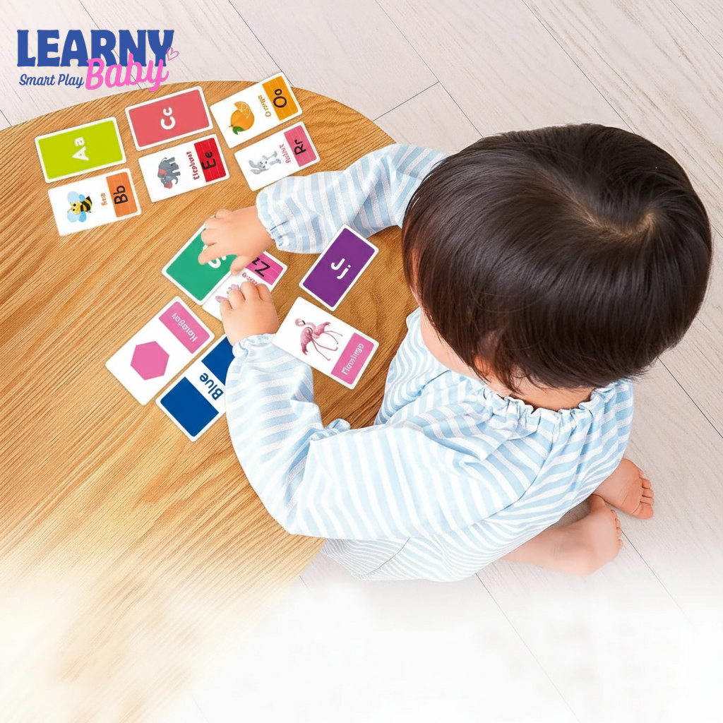 58PCS Montessori Alphabet Flashcards, Early Education Toy for Kids, Shapes, Animals, Learning Games & Puzzles