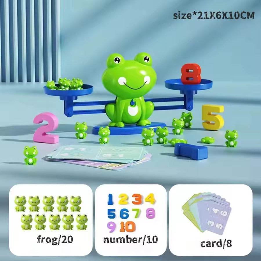 Montessori Frog Balance Math Toy for Kids – Educational Addition & Subtraction Learning Scale for Early Math Skills