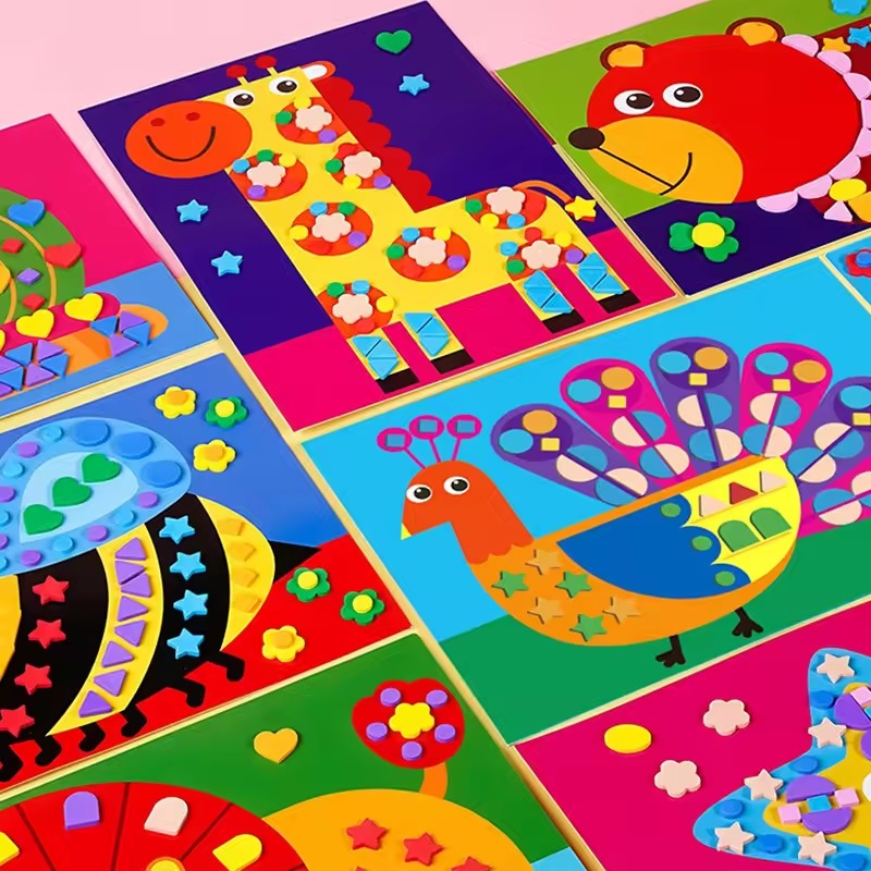 Foam Sticker Art Activity for Kids, Cute Animal & Sealife 3D Stickers (800+),Mess-Free Creative Play, Ages 3–8
