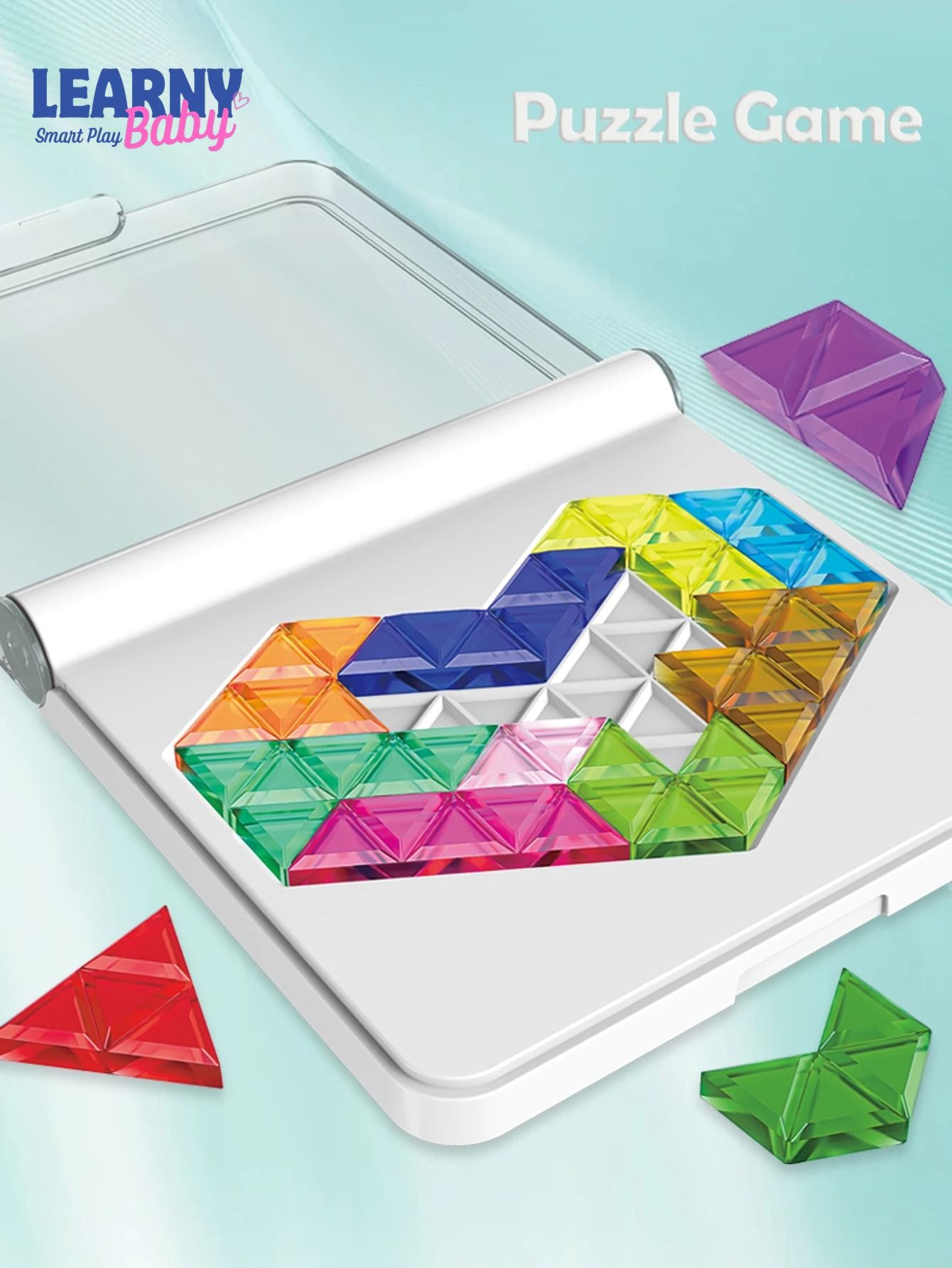 Advanced Logic Puzzle Tabletop Game for Kids, Shape & Color Brain Training Toy, Logical Thinking Skills, Ages 5–10