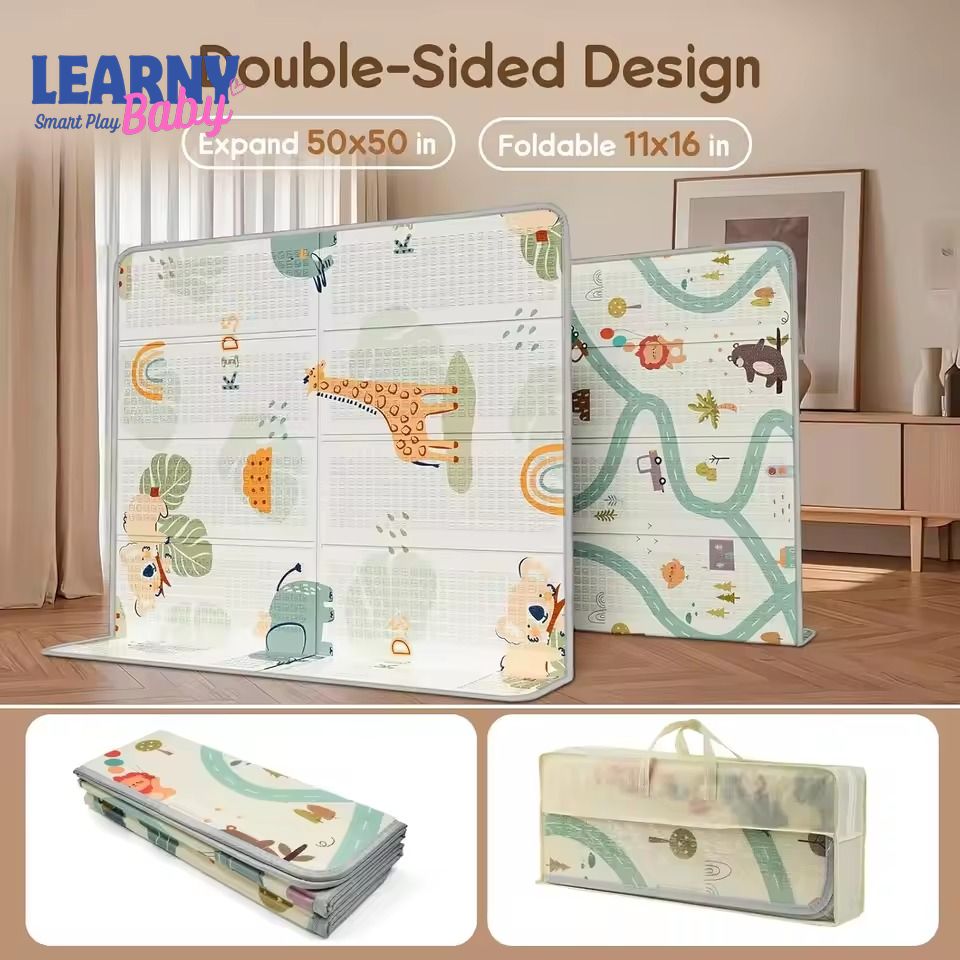 Baby Play Mat, Waterproof Playmats for Babies and Toddlers Kids, Safe Foam Playmat for Tummy Time