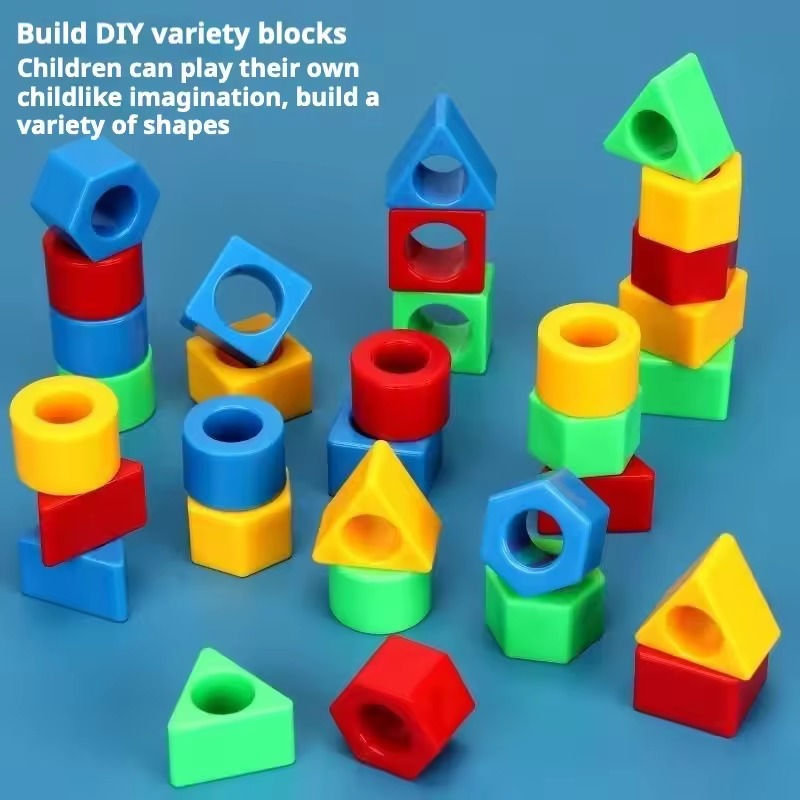 Montessori Wooden Shape Sorting Puzzle for Toddlers, Geometric Matching Educational Toy for Cognitive Learning and Fine Motor Skills