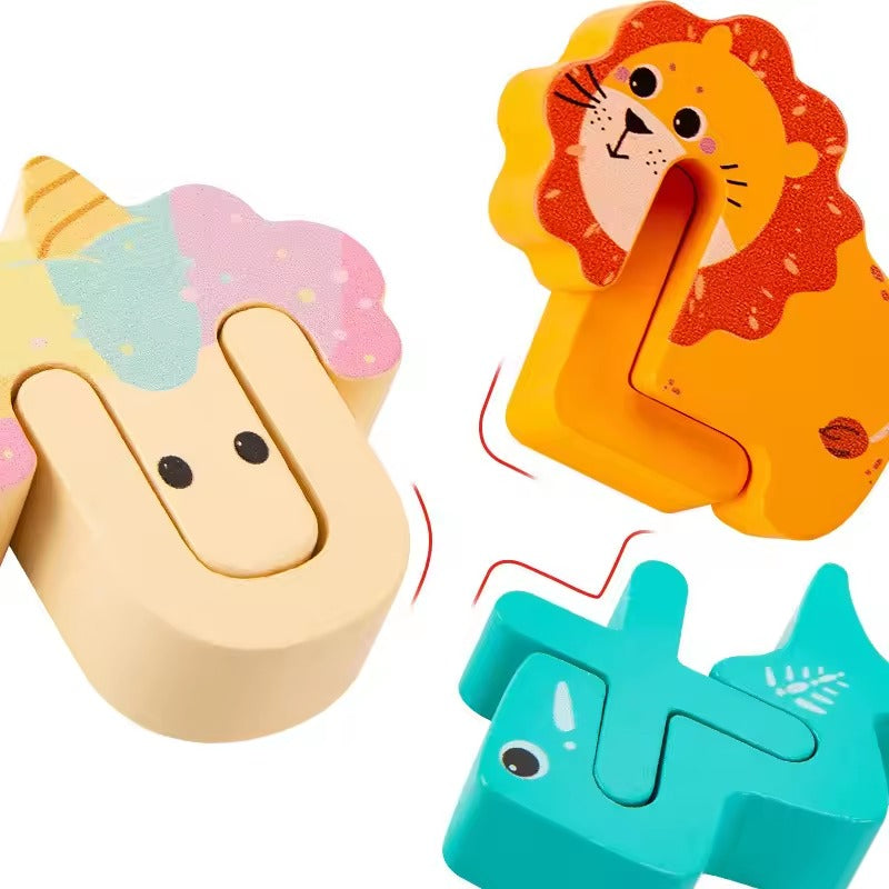 Wooden Animal Alphabet Puzzle for Toddlers 2–4, Montessori ABC Matching Game, Preschool Letter Learning Toy, Animal Letter Puzzle Educational Gift