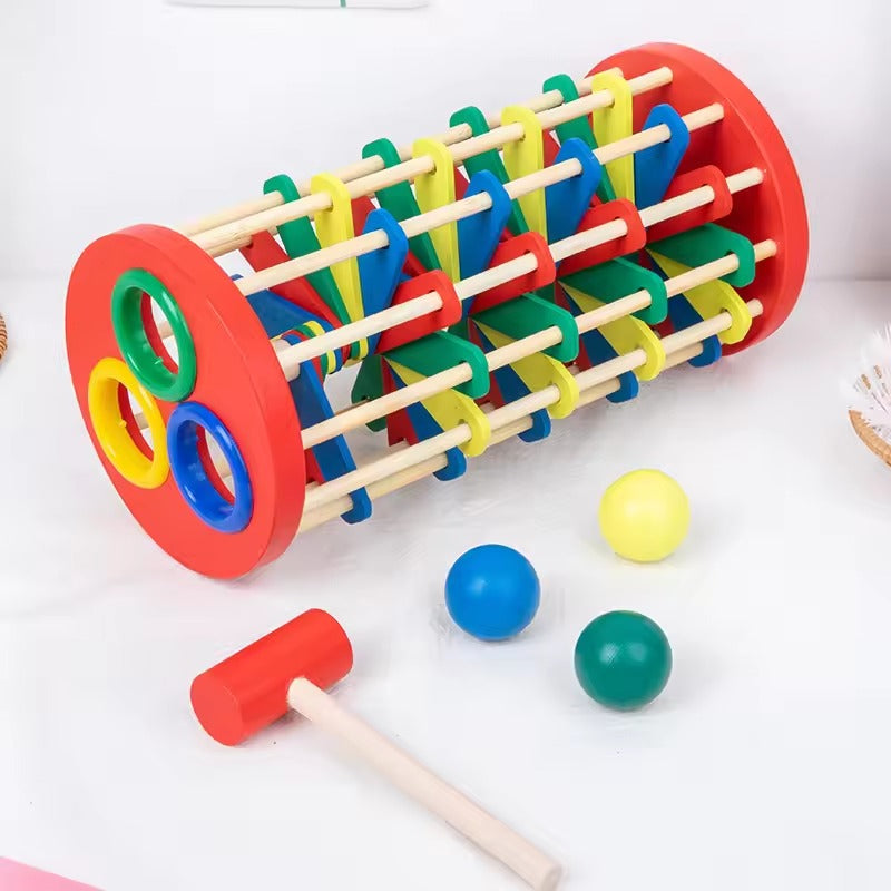 Wooden Ball Drop Knock Balls Table Game – Ladder Ramp Educational Toy for Preschool Learning, Family Fun & Developmental Play