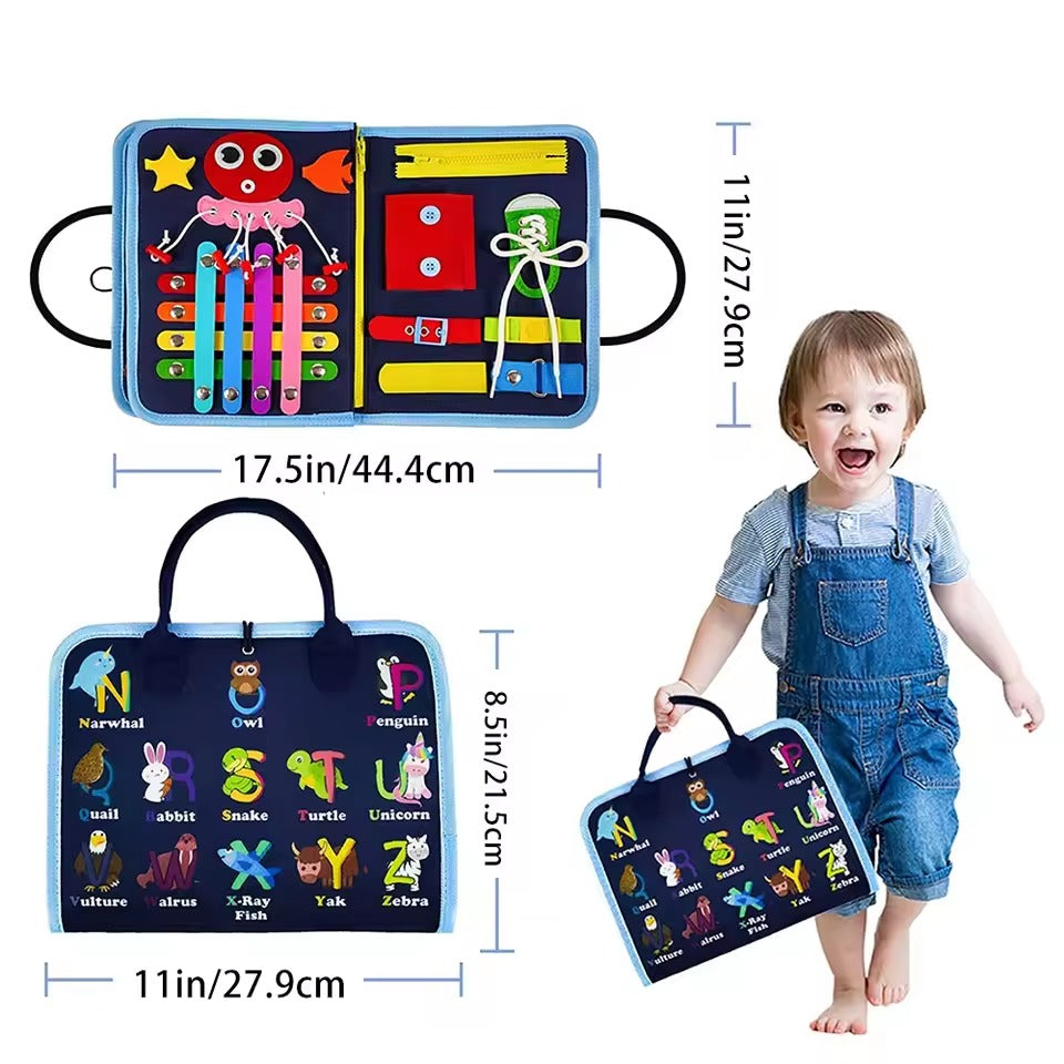 Kids Busy Board Toy – Enhances Fine Motor Skills, Fun Learning Game for Home & Classroom, Travel Toy, Birthday Gift for Boys and