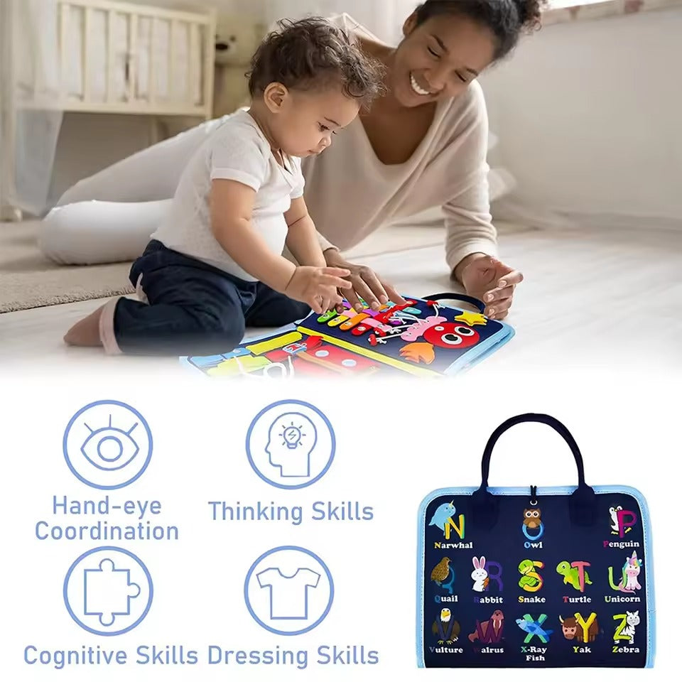 Kids Busy Board Toy – Enhances Fine Motor Skills, Fun Learning Game for Home & Classroom, Travel Toy, Birthday Gift for Boys and