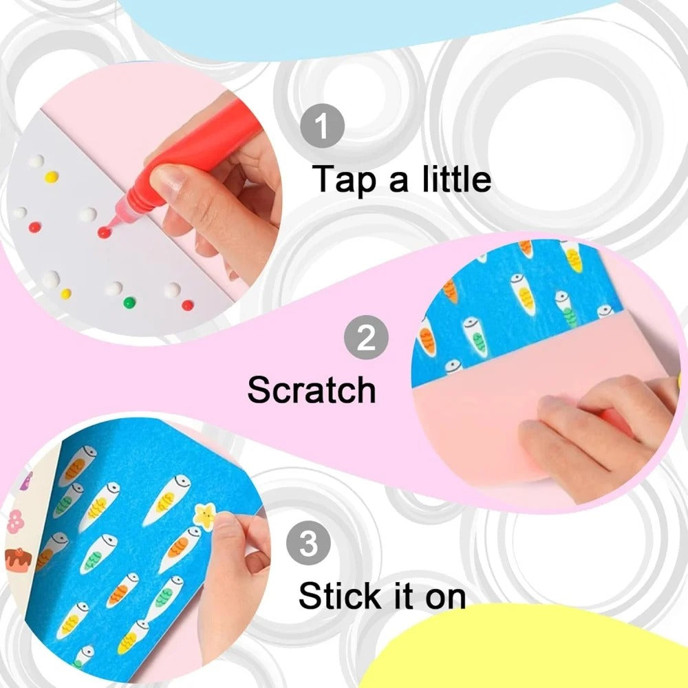 Rainbow Magic Scratch Art Set, Reveal Colors & Improve Focus, For Kids Ages 4–9