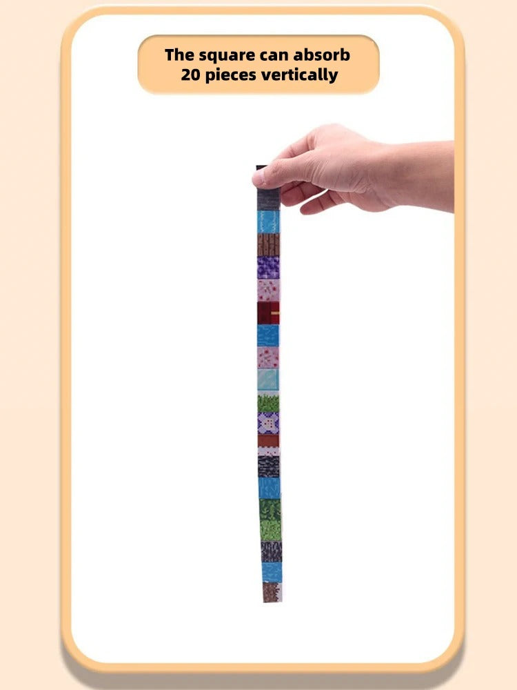 Magnetic Building Blocks Montessori STEM Toy – DIY Magnet Cube Set (Mine World Style) | Creative Construction for Kids Ages 3–8