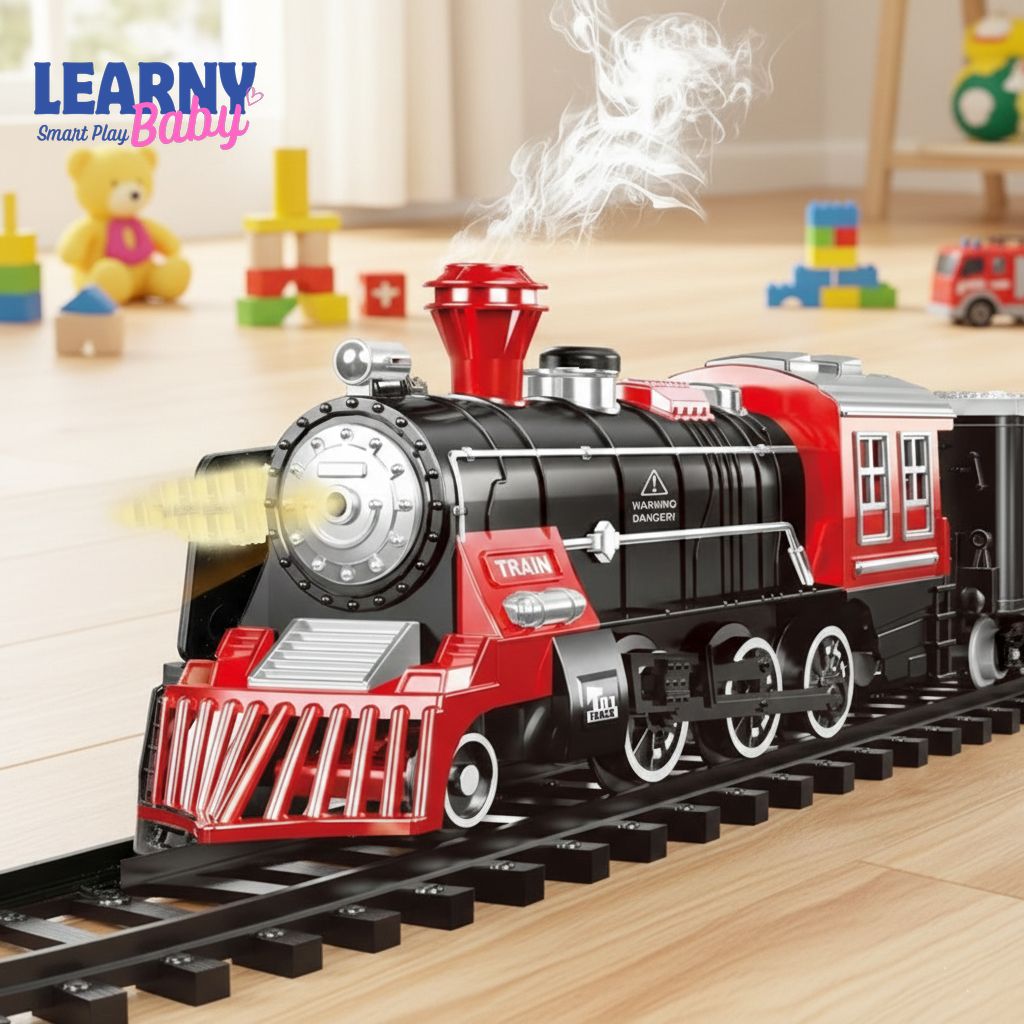 Kids Electric High-Speed Train Toy Set, EMU Railway Playset with Lights & Sound, Imaginative Role Play & Early Learning, Ages 3–8