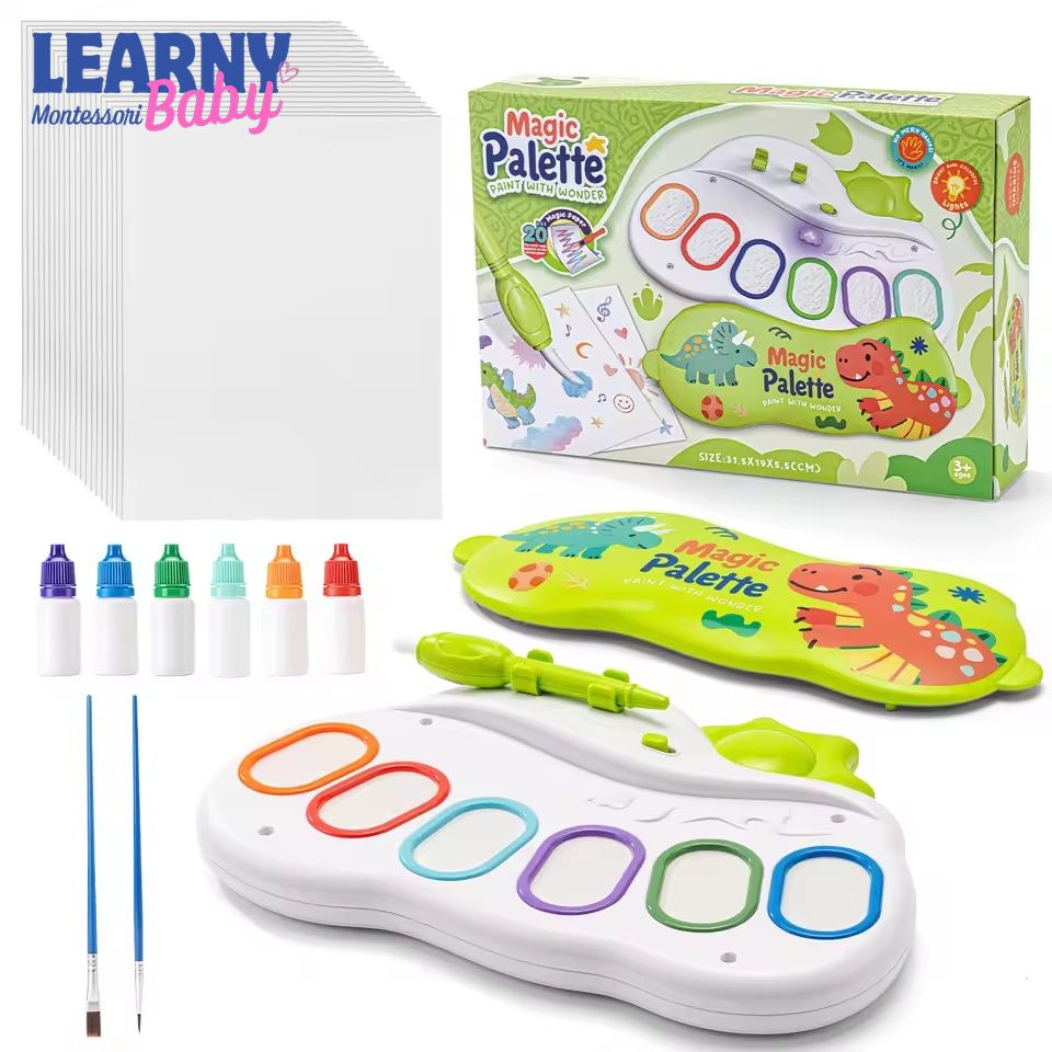Mess-Free Magic Paint Palette Toy, Non-Toxic Washable Painting Set for Kids, Creative Art Learning Gift