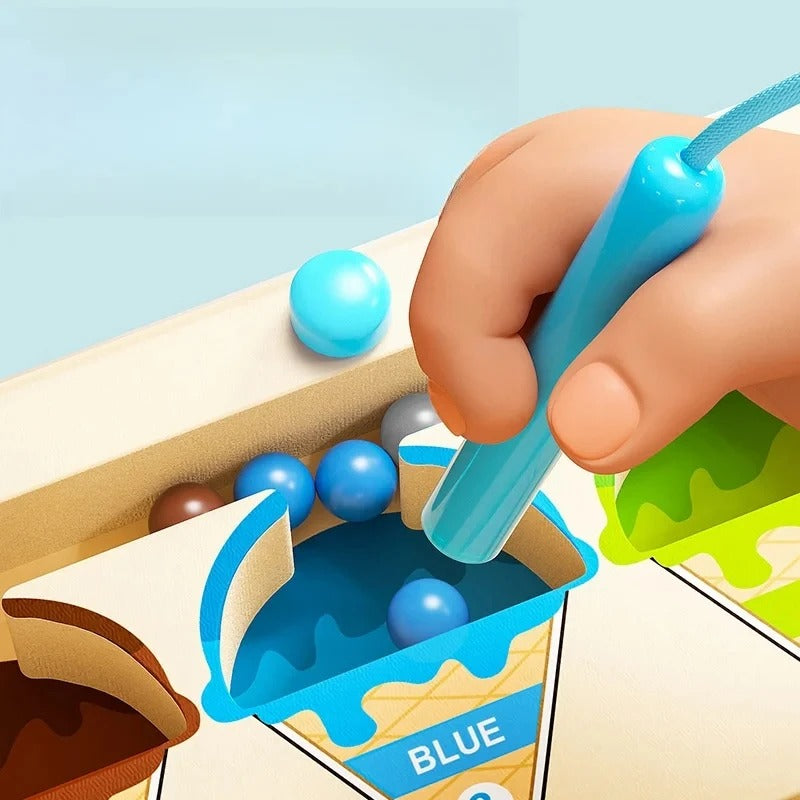 Magnetic Maze Toy with Number Beads – Puzzle & Focus Training Game | Fine Motor & Logic Skills, Ages 3–6